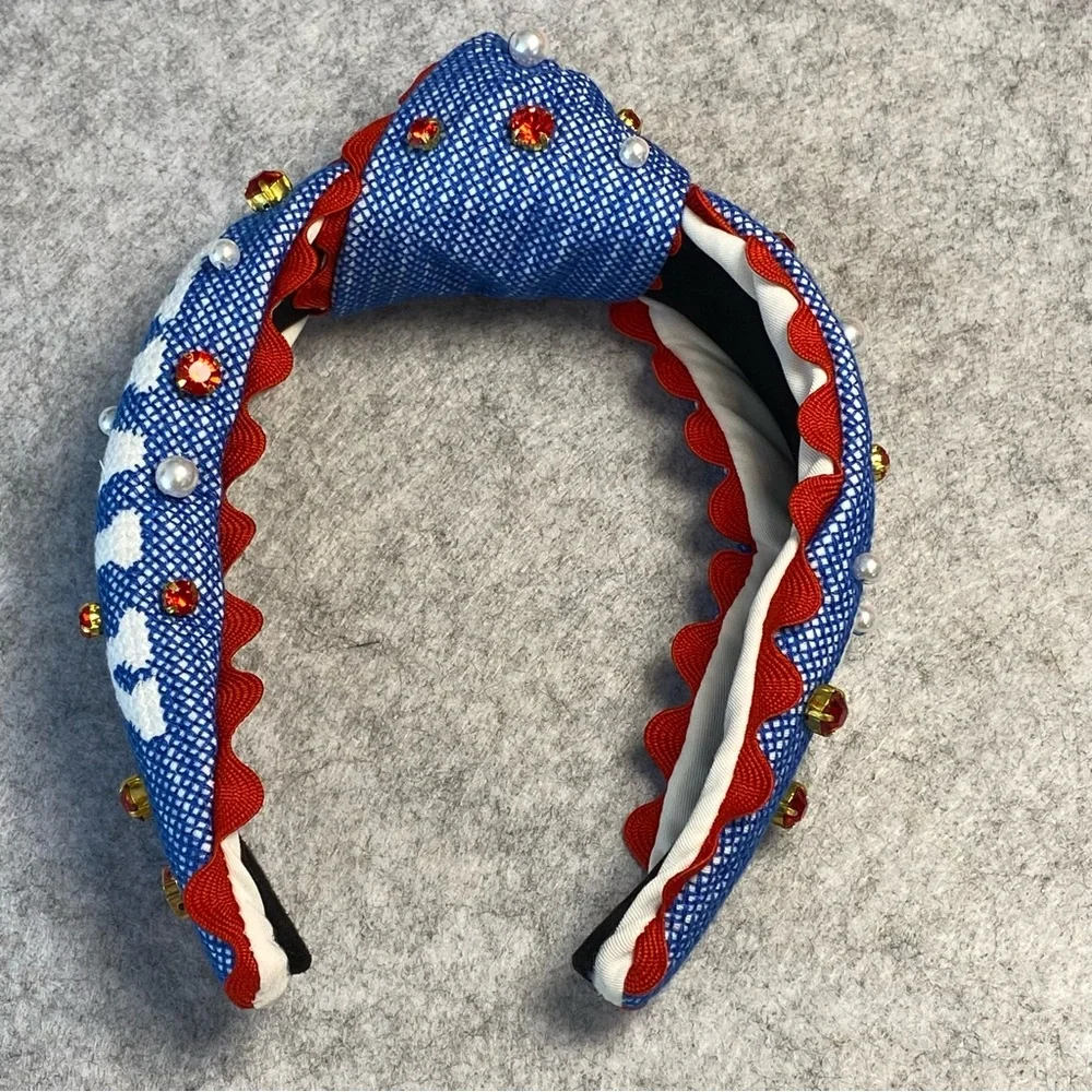52 Brianna Cannon Women's Kansas Jayhawks Cross Stitch Headband